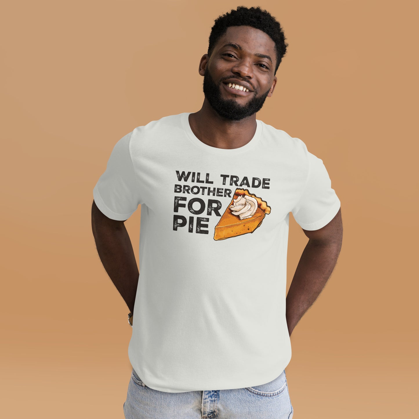 Pumpkin Pie Enthusiast's 'Trade Brother for Pie' Adult Tee