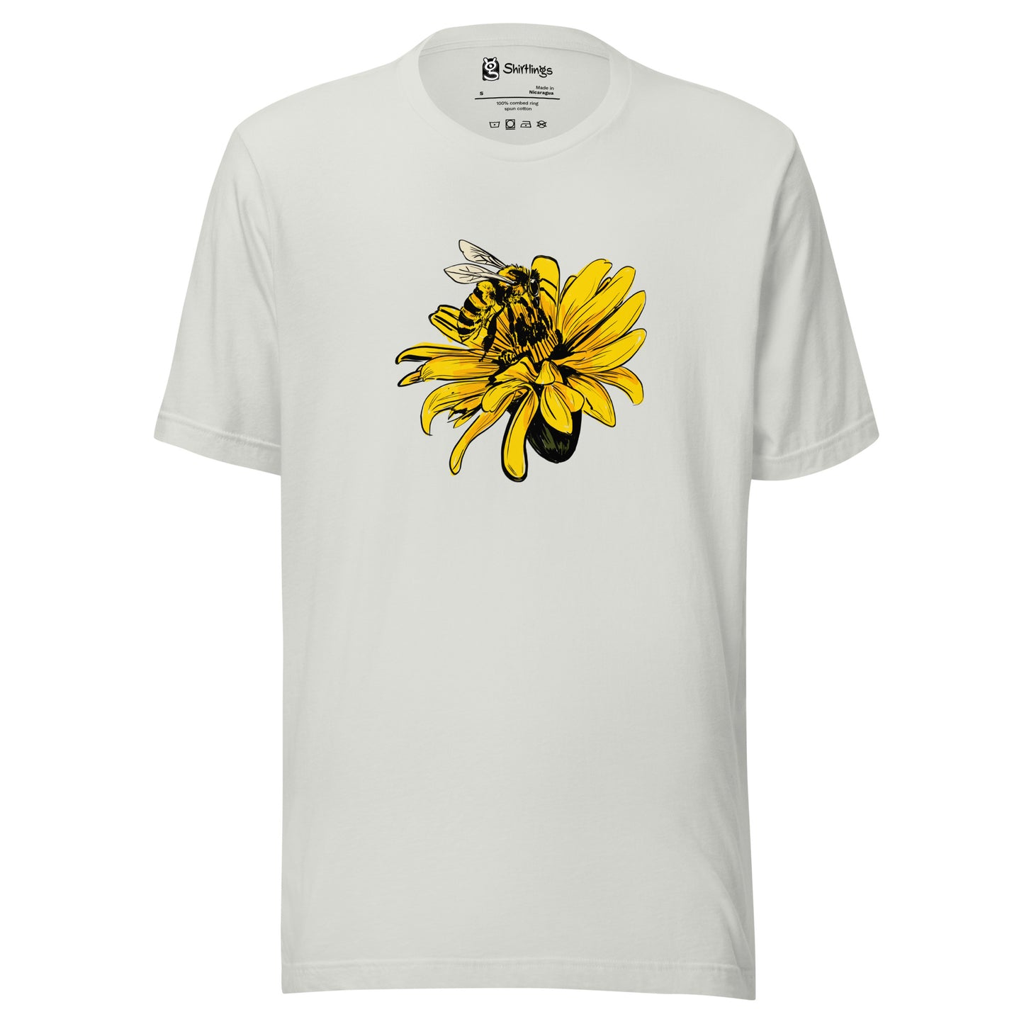 Nature's Harmony: Bee and Flower Graphic Tee