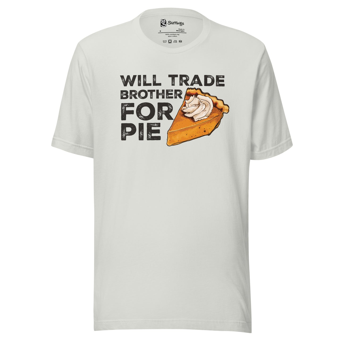 Pumpkin Pie Enthusiast's 'Trade Brother for Pie' Adult Tee