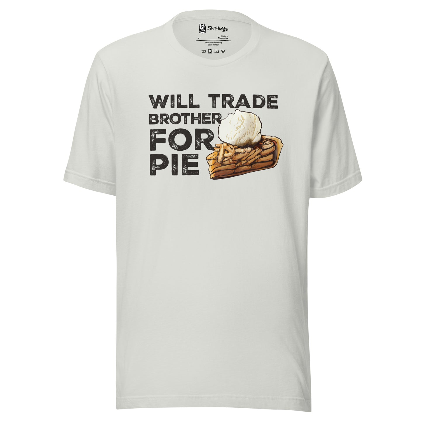 Humorous 'Trade Brother for Pie' Apple Pie Tee