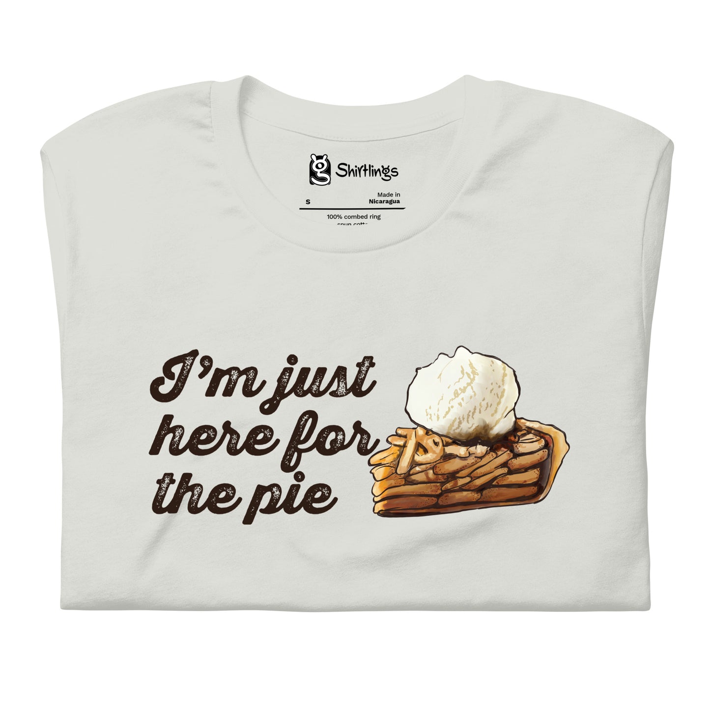 Apple Pie Enthusiast's Must-Have: 'Just Here for Pie' T-Shirt