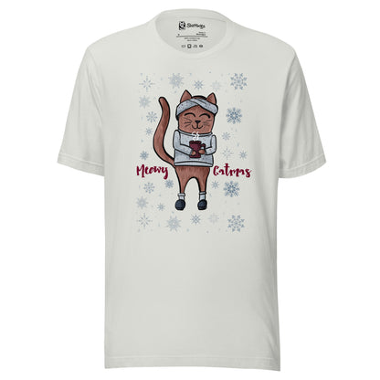 Cat Lover's Christmas Delight: 'Meowy Catmas' Tee