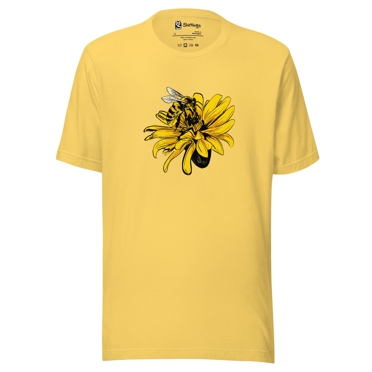 Nature's Harmony: Bee and Flower Graphic Tee