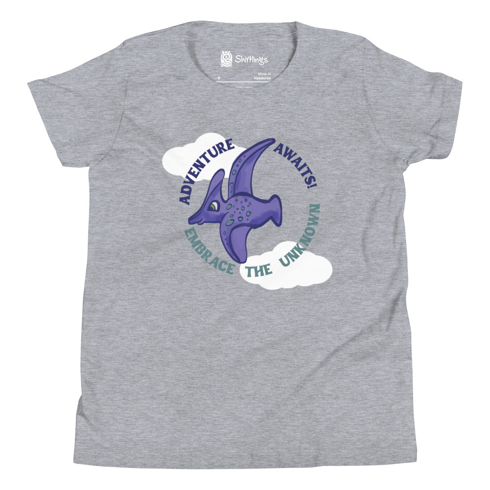 "Soaring Adventures" Whimsical Pterodactyl Youth Tee