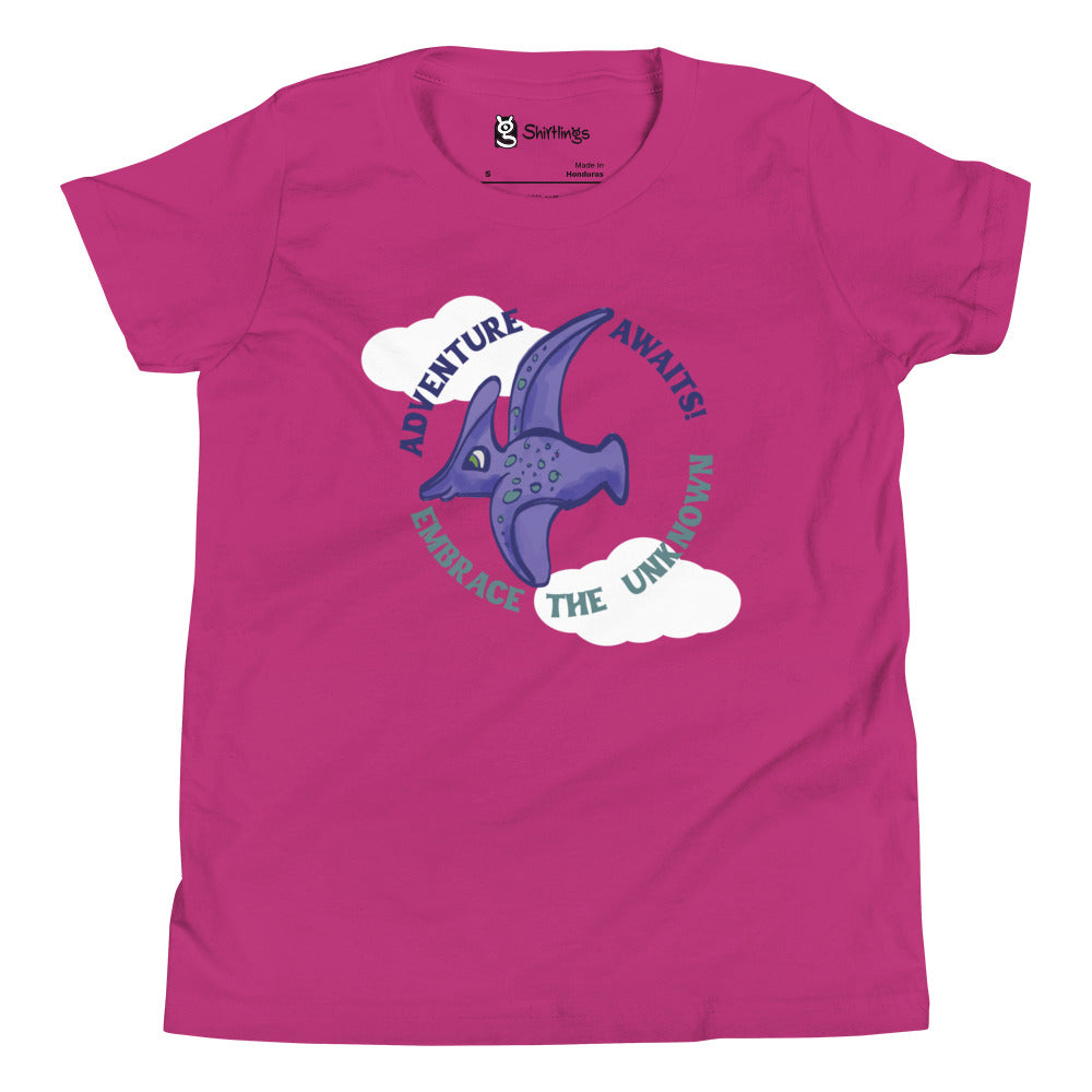 "Soaring Adventures" Whimsical Pterodactyl Youth Tee