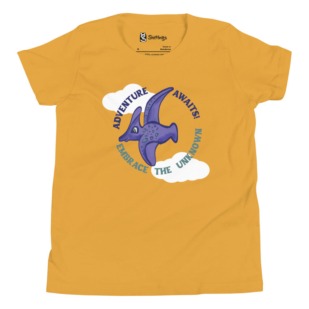 "Soaring Adventures" Whimsical Pterodactyl Youth Tee