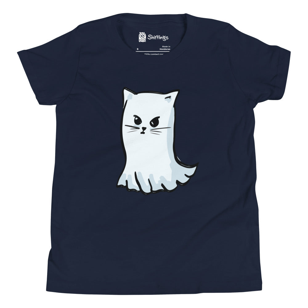 Purr-anormal Kitty Ghost Youth Shirt